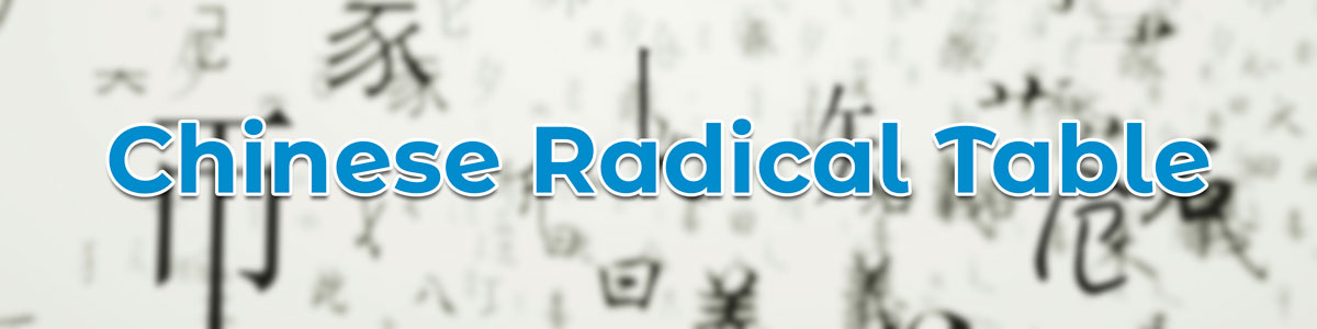 214 Chinese Radicals — List, Meaning & Audio